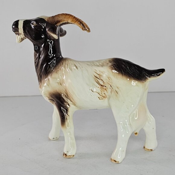 Vintage Goebel West Germany Ceramic Nanny Goat Figurine *Repaired Leg* - Picture 2 of 10
